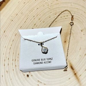 New Topaz and diamond accent necklace new